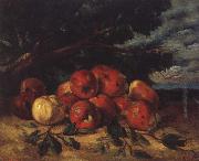 Gustave Courbet Red apples at the Foot of a Tree oil on canvas